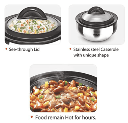 Milton Clarion 1500 Steel Casserole,1.2l Steelplain - Image 2